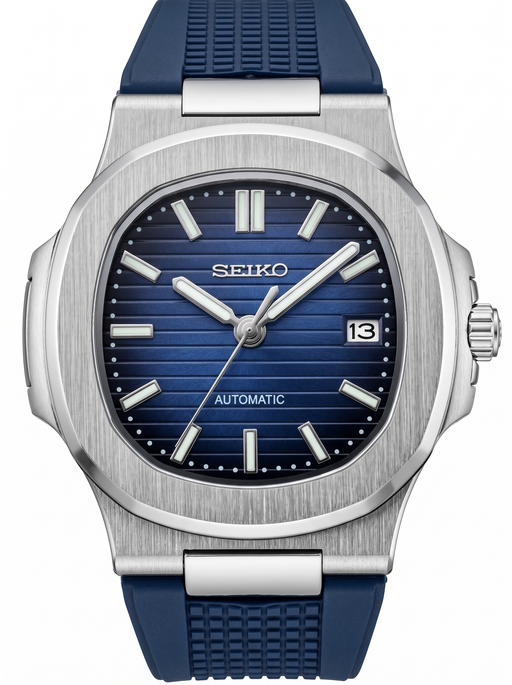 Nautic Mod "Navy Blue" Rubber - Reloj personalizado con cristal de zafiro y acero inoxidable 316L | XP Watch Co.