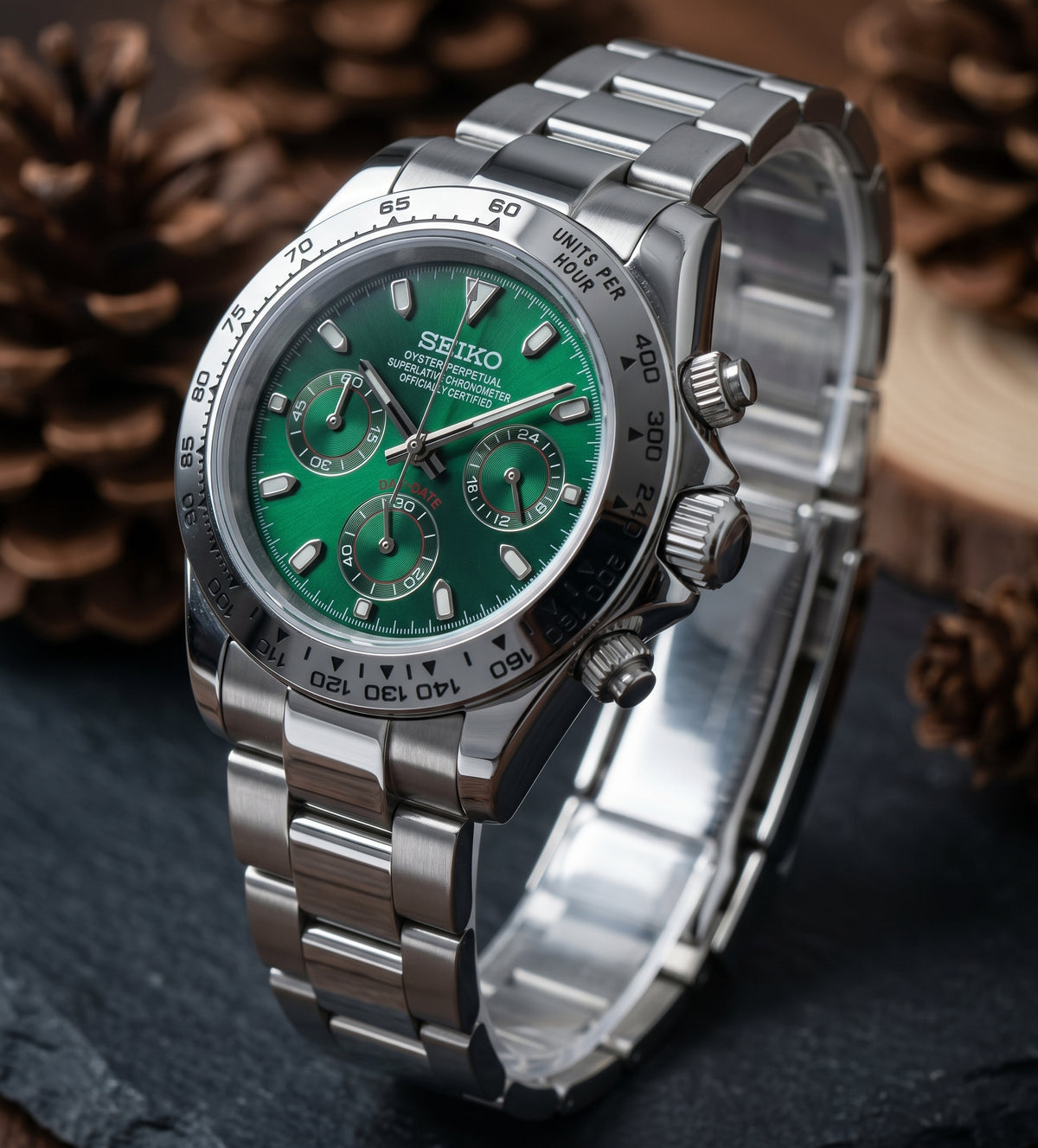 D-Racing "Emerald" - Reloj personalizado con acero inoxidable 316L | XP Watch Co.