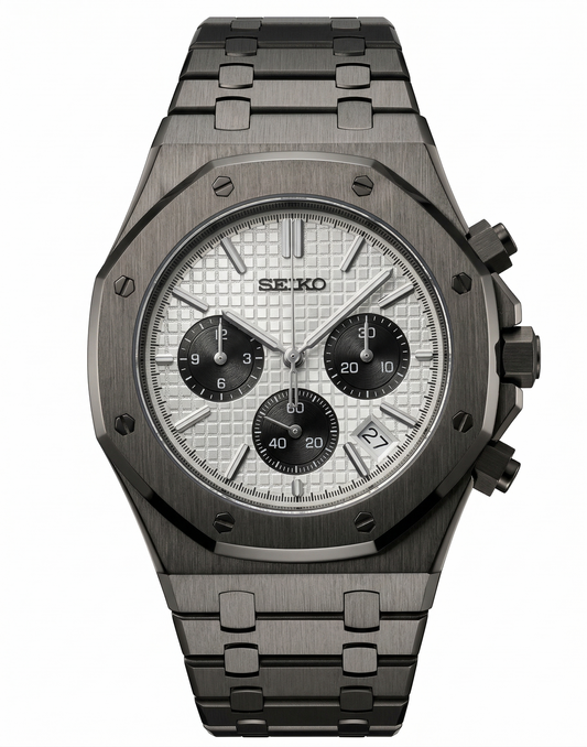 Reloj Automático XP Mod XP Mod ROAK Chronograph "Black Panda" con movimiento VK63, acero 316L, cristal zafiro | XP Watch Co.