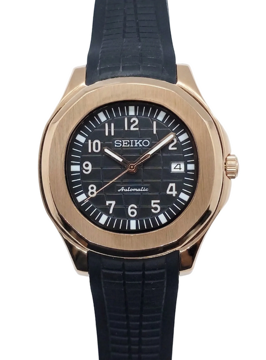 XP XP Mod Aqua-Tropic Mod "Rose Gold Black" - movimiento NH35 automático, cristal zafiro, acero 316L | XP Watch Co.
