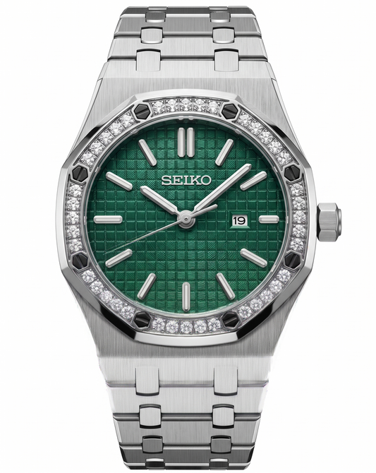 ROAK "Diamond" Green para Mujer - Reloj personalizado con cristal de zafiro y acero inoxidable 316L | XP Watch Co.