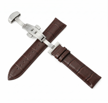 Grandko Strap - Cuero marrón con hebilla de acero 316L compatible NH70 automático | XP Watch Co.