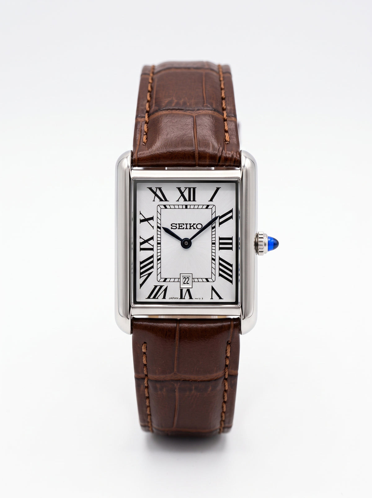 Santeiko Tank Chocolate Vintage - Reloj personalizado con cristal de zafiro | XP Watch Co.