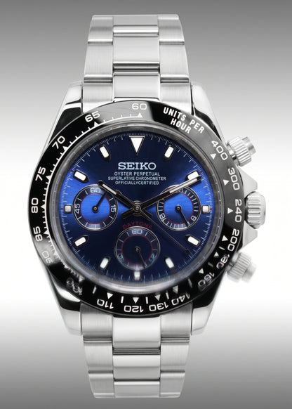 D-Racing “Ocean Blue” | Bisel Black - Reloj personalizado con acero inoxidable 316L | XP Watch Co.