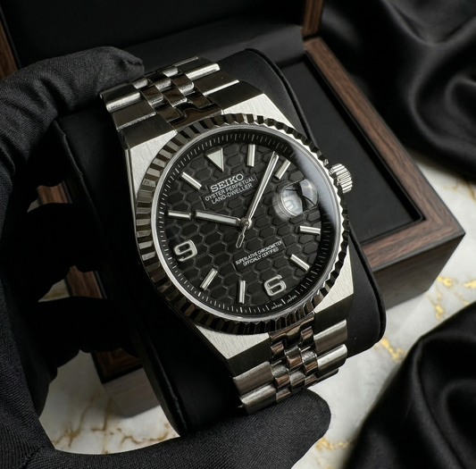 Land-Dweller "Black" Dial - Reloj personalizado con movimiento automático NH35 y cristal de zafiro | XP Watch Co.