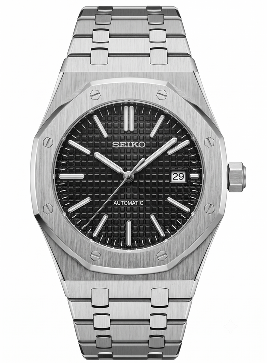 ROAK "Black Classic" - Reloj personalizado con movimiento automático NH35 y acero inoxidable 316L | XP Watch Co.