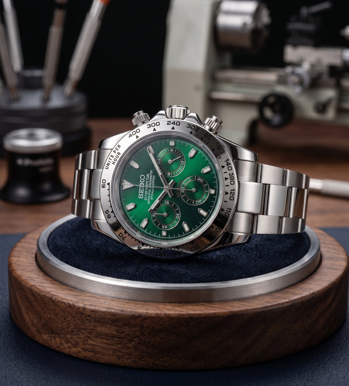 D-Racing "Emerald" - Reloj personalizado con cristal de zafiro y acero 316L | XP Watch Co.