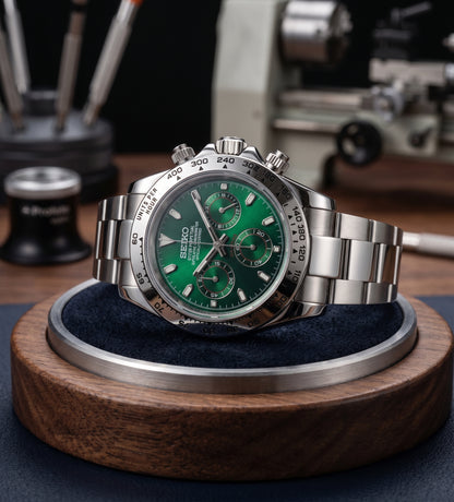D-Racing "Emerald" - Reloj personalizado con cristal de zafiro y acero 316L | XP Watch Co.