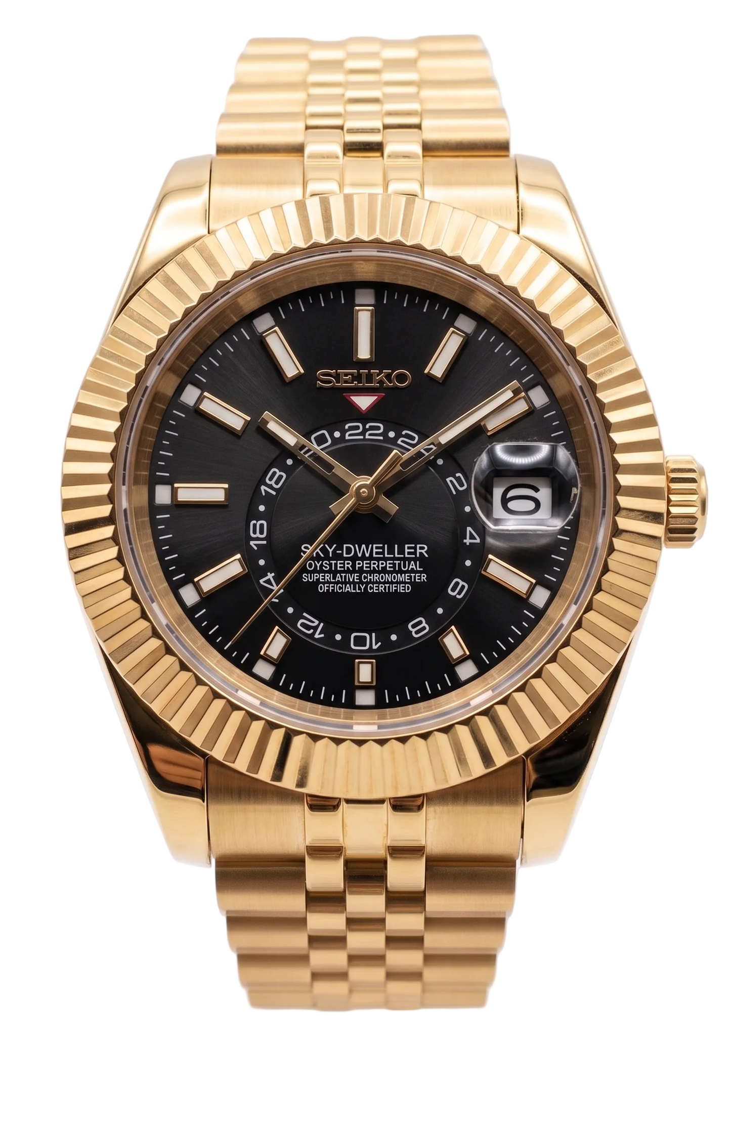 Sky-Dweller Gold "Negro" - Reloj personalizado con cristal de zafiro y acero inoxidable 316L | XP Watch Co.