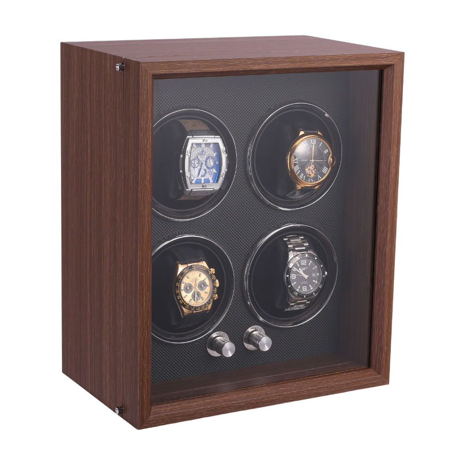 Enrollador de Reloj Automático 4 Relojes con Motor Japonés y LED - lujo silencioso con acero inoxidable 316L | XP Watch Co.