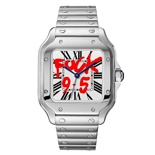Santeiko Mod "Fck 9-5" - Reloj personalizado con acero inoxidable 316L y cristal de zafiro | XP Watch Co.