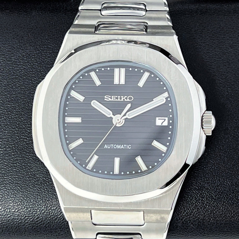 Nautic Mod "Classic Black" - Reloj personalizado con movimiento automático NH35 y cristal de zafiro | XP Watch Co.