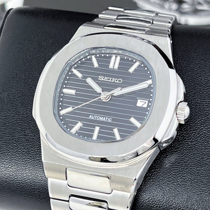 Nautic Mod "Classic Black" - Reloj personalizado con cristal de zafiro y movimiento automático NH35 | XP Watch Co.