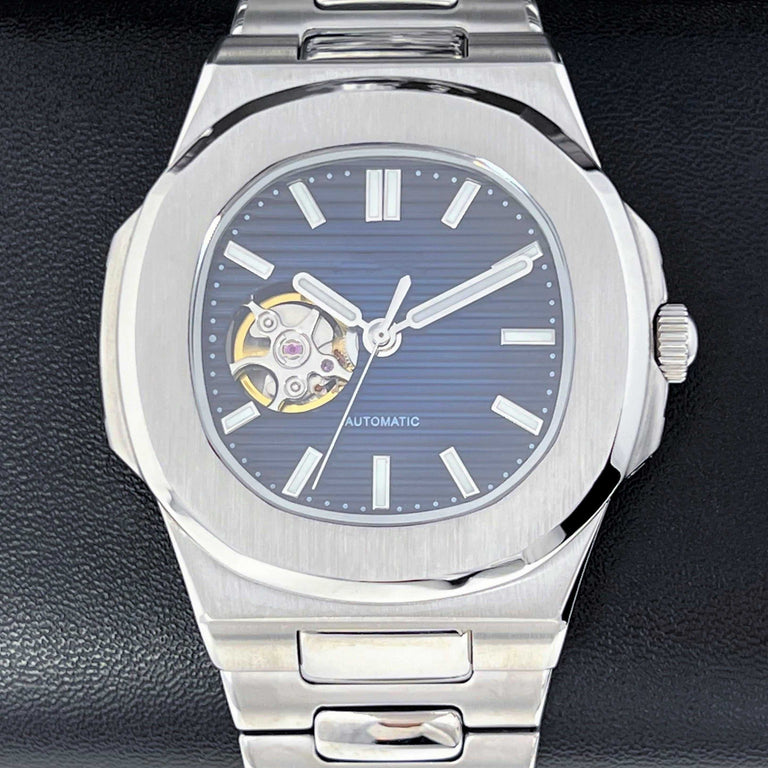 Nautic "Open Heart" Dark Blue - Reloj personalizado con movimiento automático NH35 y acero inoxidable 316L | XP Watch Co.