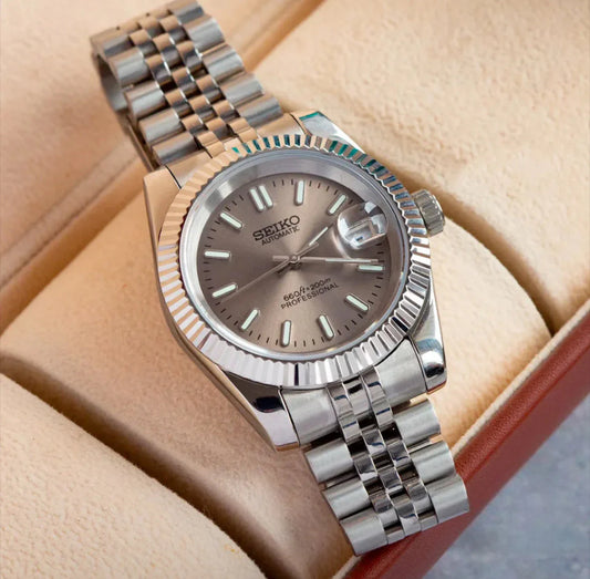 Reloj Automático XP Mod XP Mod DJ-Fluted "Champagne" con movimiento NH35 automático, cristal zafiro y acero 316L | XP Watch Co.