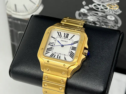 Santeiko Mod "Gold" - Reloj personalizado con cristal de zafiro y acero inoxidable 316L | XP Watch Co.