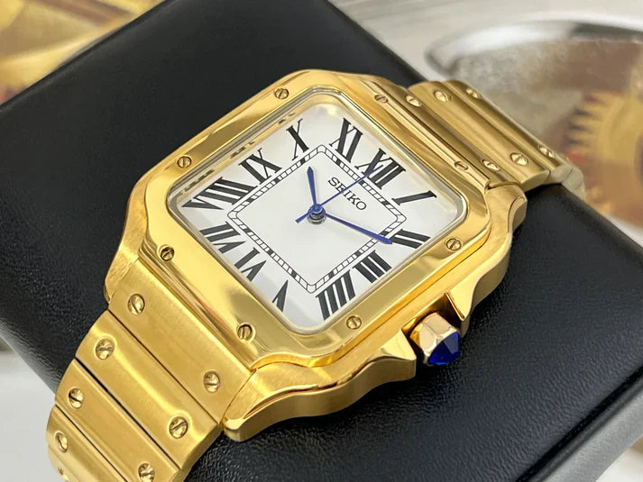 Santeiko Mod "Gold" - Reloj personalizado con acero inoxidable 316L y cristal de zafiro | XP Watch Co.