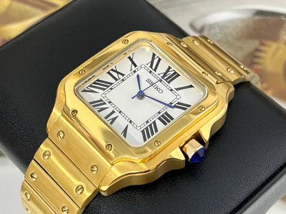 Santeiko Mod "Gold" - Reloj personalizado con acero inoxidable 316L y cristal de zafiro | XP Watch Co.