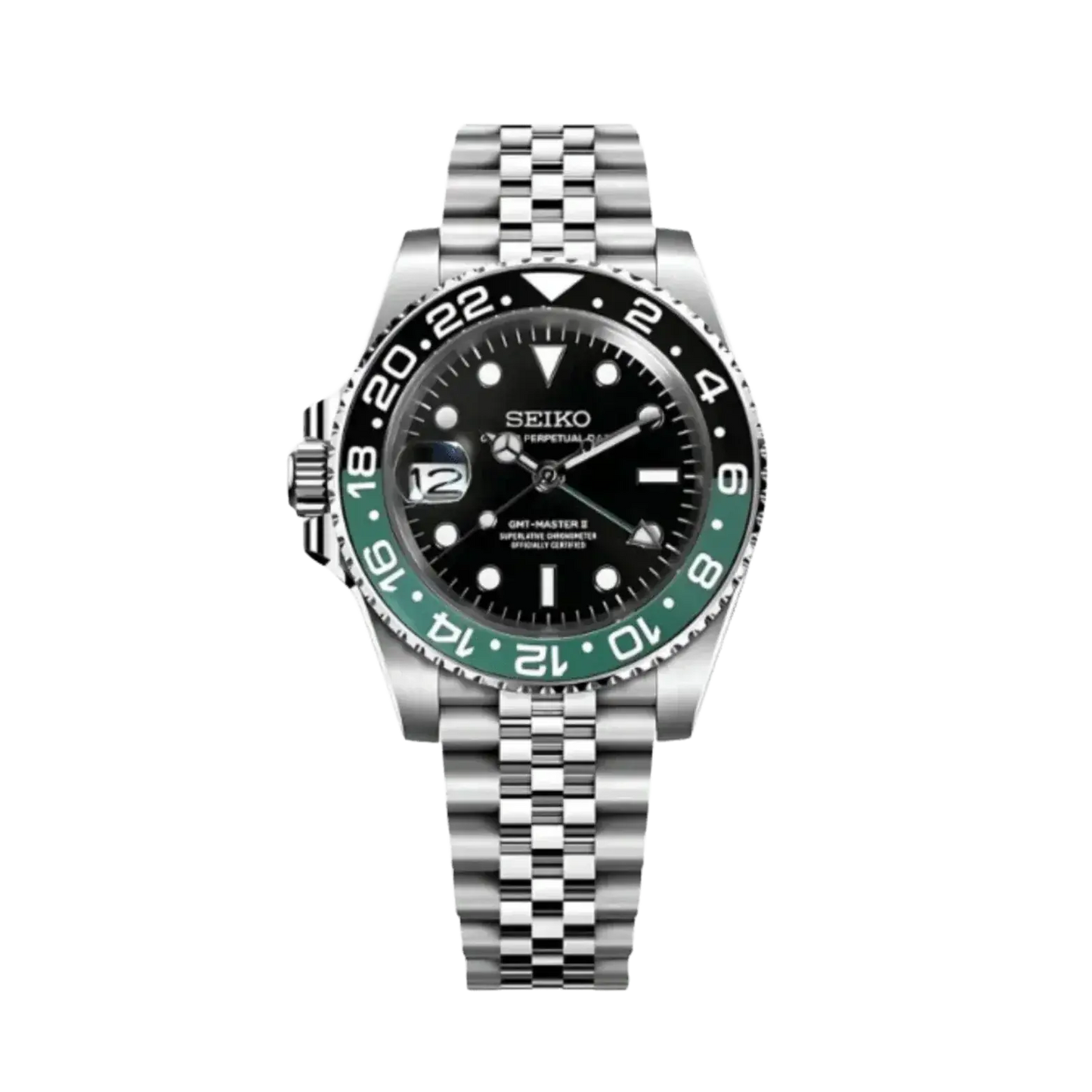 GMT Dual-Time"Sprite" - Reloj personalizado con cristal de zafiro y acero inoxidable 316L | XP Watch Co.