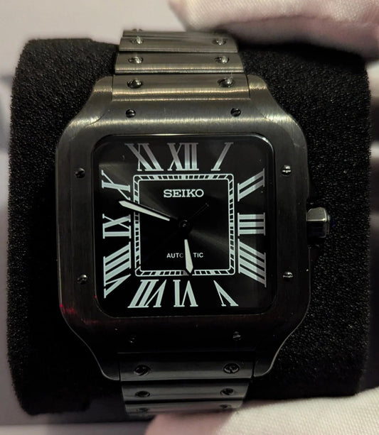 Santeiko Mod "Midnight Black" - Reloj personalizado con cristal de zafiro y movimiento automático NH35 | XP Watch Co.