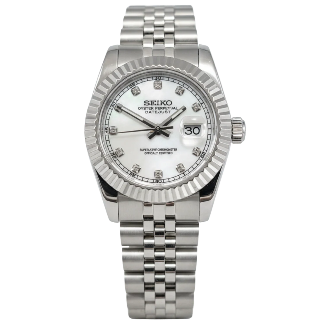 Ladyjust "Silver Diamond" - Reloj personalizado con cristal de zafiro y acero inoxidable 316L | XP Watch Co.