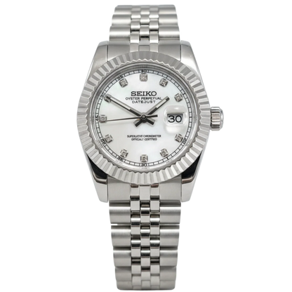 Ladyjust "Silver Diamond" - Reloj personalizado con cristal de zafiro y acero inoxidable 316L | XP Watch Co.