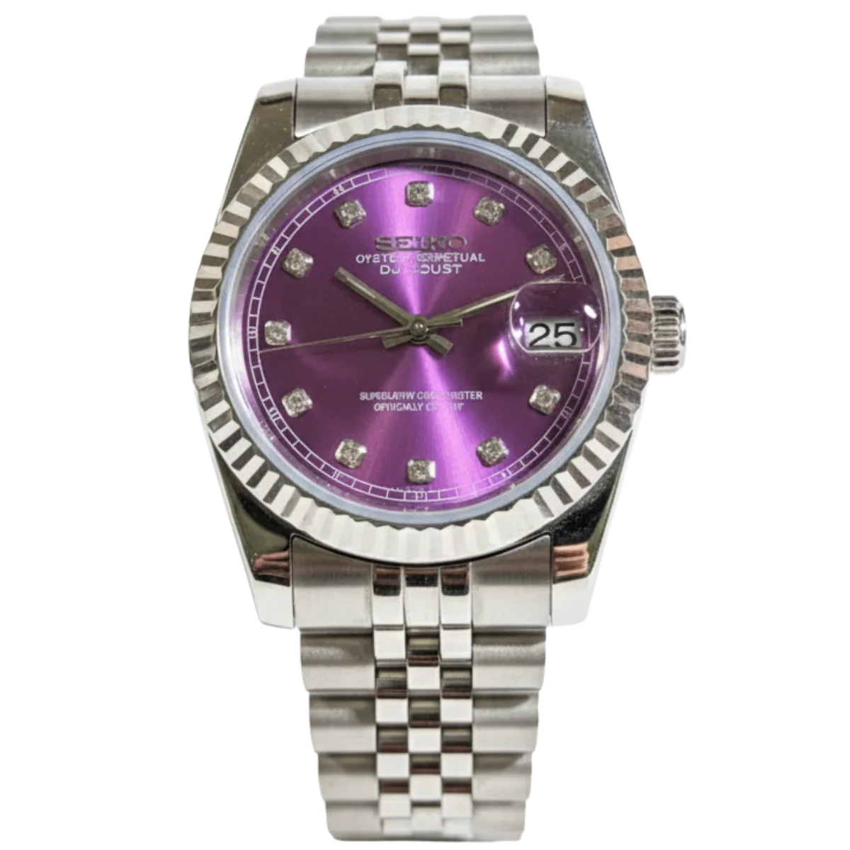 Ladyjust | Purple Diamond - Reloj personalizado con cristal de zafiro y acero inoxidable 316L | XP Watch Co.