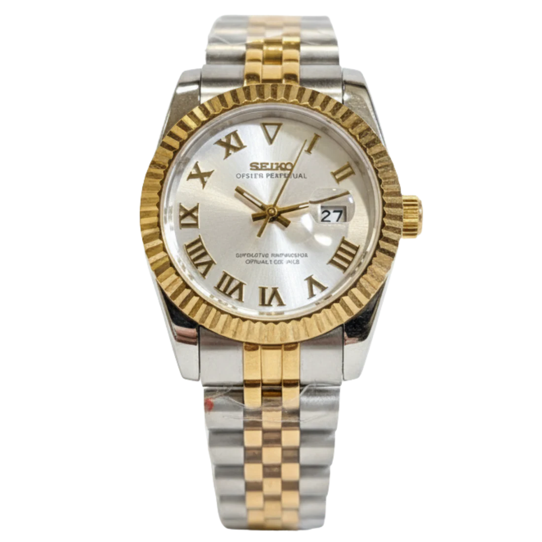 Ladyjust Two Tone Gold Roman - Reloj personalizado con cristal de zafiro y acero inoxidable 316L | XP Watch Co.