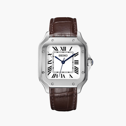 Santeiko Mod Classic White - Reloj personalizado con cristal de zafiro y correa de cuero | XP Watch Co.