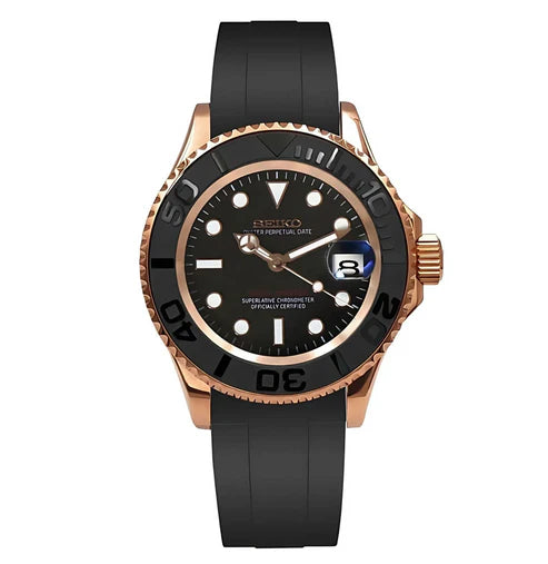 Yacht Master "Rose Gold" - Reloj personalizado con acero inoxidable 316L y cristal de zafiro | XP Watch Co.