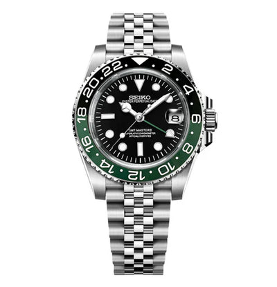 GMT Dual-Time Dual-Time "Starbucks" - Reloj personalizado con movimiento automático NH35 y cristal de zafiro | XP Watch Co.