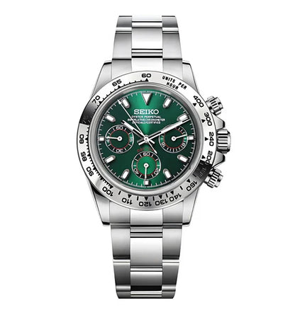 D-Racing "Emerald" - Reloj personalizado con cronógrafo VK63 y acero inoxidable 316L | XP Watch Co.