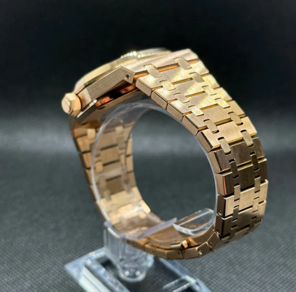 Reloj Automático XP Mod XP Mod ROAK RoseGold "Black dial" con movimiento NH35, acero 316L y cristal zafiro | XP Watch Co.