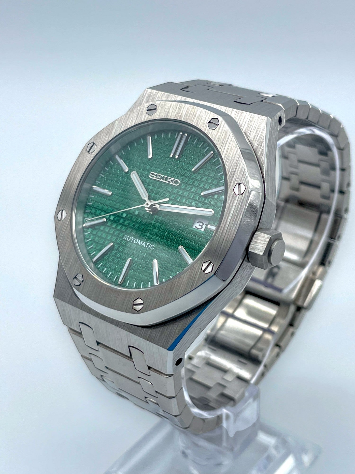 ROAK "Emerald Green" - Reloj personalizado con movimiento automático NH35 y cristal de zafiro | XP Watch Co.