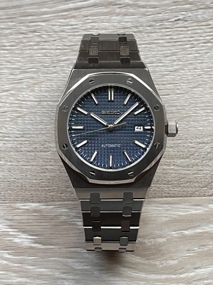 ROAK "Black - Blue" - Reloj personalizado con movimiento automático NH35 y cristal de zafiro | XP Watch Co.
