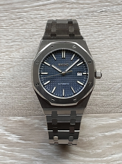 ROAK "Black - Blue" - Reloj personalizado con movimiento automático NH35 y cristal de zafiro | XP Watch Co.