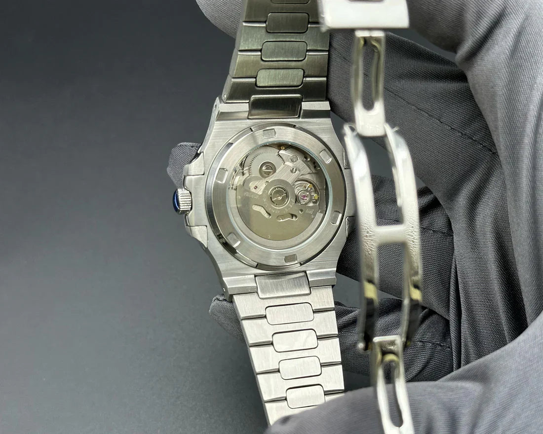 Nautic "Open Heart" Dark Blue - Reloj personalizado con movimiento automático NH35 y acero inoxidable 316L | XP Watch Co.