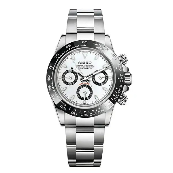 D-Racing "Panda" - Reloj personalizado con cronógrafo VK63 y acero inoxidable 316L | XP Watch Co.