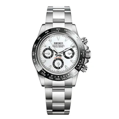 D-Racing "Panda" - Reloj personalizado con cronógrafo VK63 y acero inoxidable 316L | XP Watch Co.