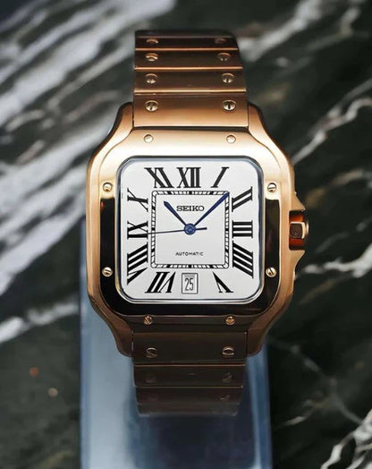 Santeiko Mod "Rose Gold" - Reloj personalizado con cristal de zafiro y acero inoxidable 316L | XP Watch Co.