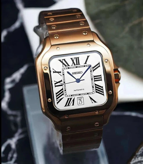 Santeiko Mod "Rose Gold" - Reloj personalizado con movimiento automático NH35 y cristal de zafiro | XP Watch Co.