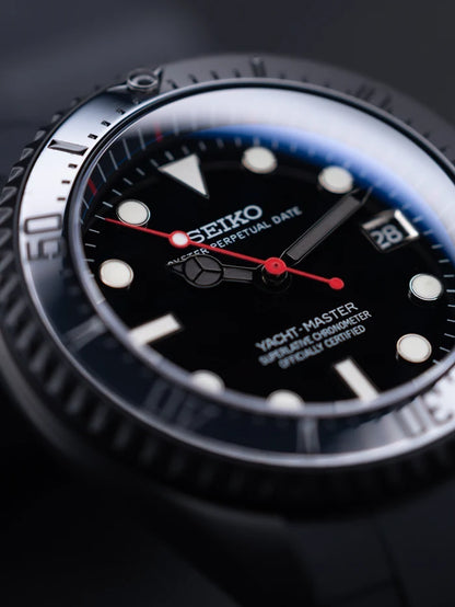 Seimod All Black Yacht-M - Reloj personalizado con cristal de zafiro | XP Watch Co.