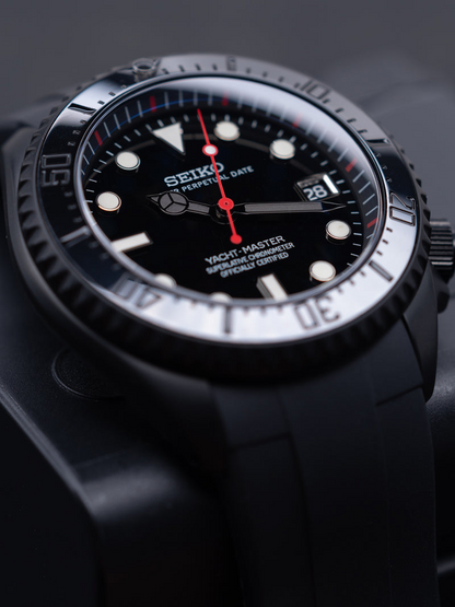 Seimod All Black Yacht Master - Reloj personalizado con acero inoxidable 904L y cristal de zafiro | XP Watch Co.