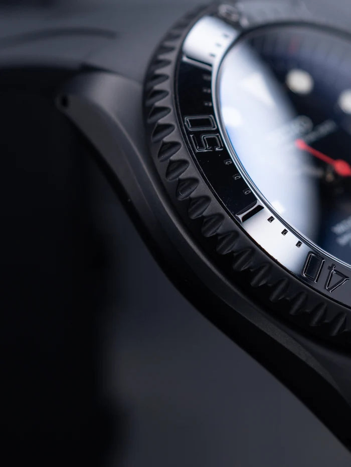 Seimod All Black Yacht-M - Reloj personalizado con cristal de zafiro | XP Watch Co.
