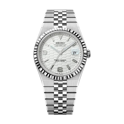 Land-Dweller Mod "Fresh White" Dial - Reloj personalizado con cristal de zafiro y acero inoxidable 316L | XP Watch Co.