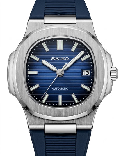 Nautic Mod "Navy Blue" Rubber - Reloj personalizado con movimiento automático NH35 y acero inoxidable 316L | XP Watch Co.
