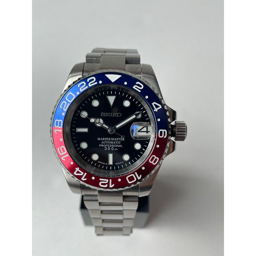 Sub-Diver "Pepsi" - Reloj personalizado con movimiento automático NH35 y cristal de zafiro | XP Watch Co.