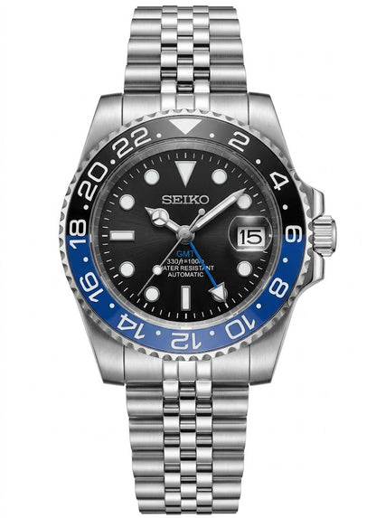 GMT Dual-Time Dual-Time "Bat Girl" - Reloj personalizado con movimiento automático NH35 y acero inoxidable 316L | XP Watch Co.