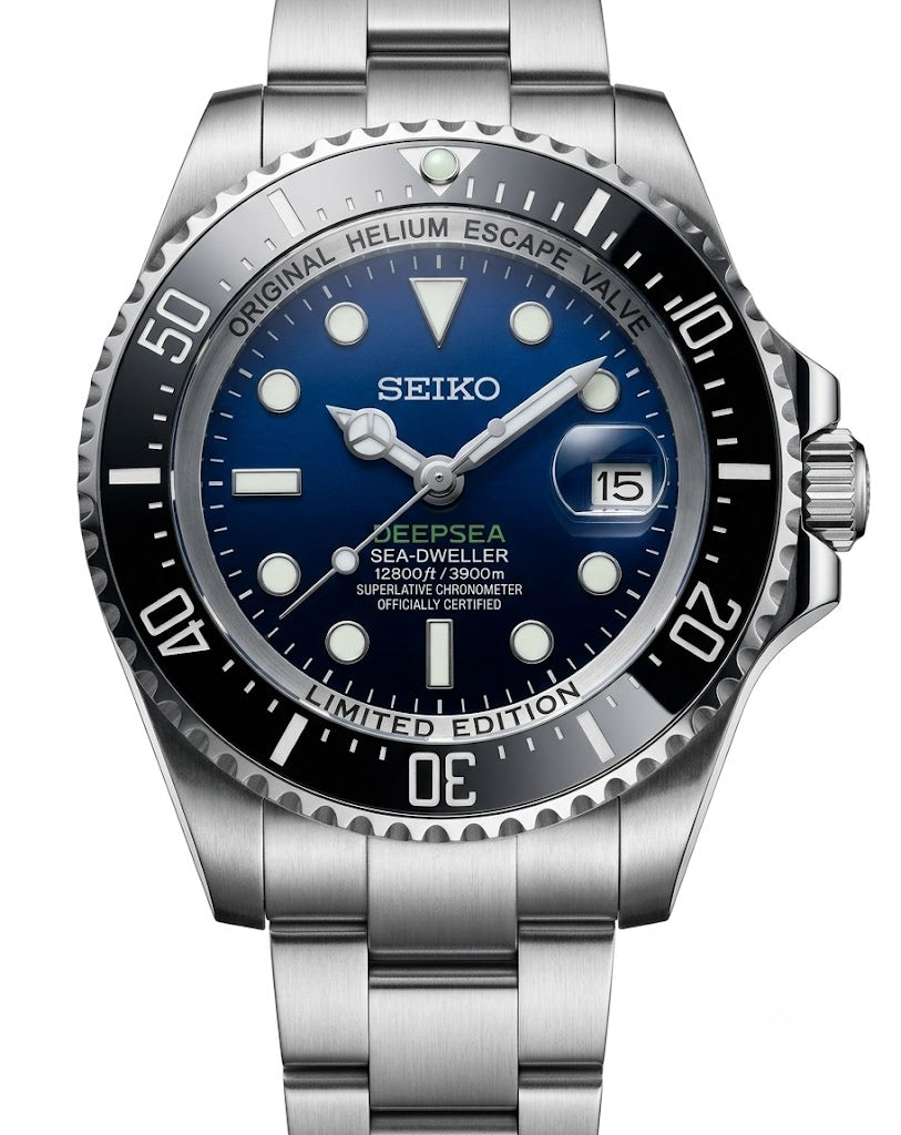 Sub-Diver Sea-Dweller "Deep Sea" - Reloj personalizado con cristal de zafiro y acero inoxidable 316L | XP Watch Co.