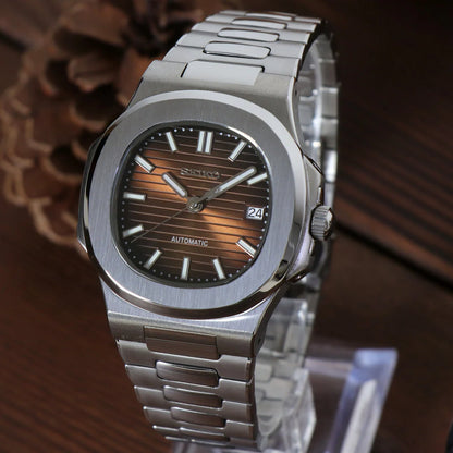Nautic Mod "Chocolate Brown" - Reloj personalizado con movimiento automático NH35 y cristal de zafiro | XP Watch Co.